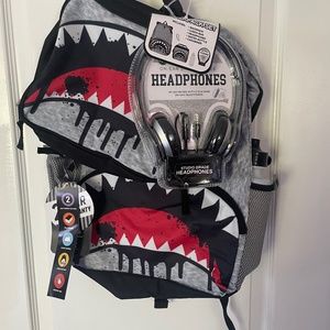 5 piece shark backpack set